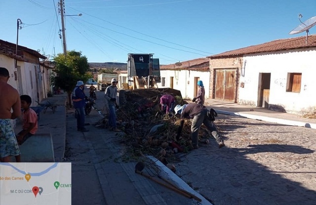 Prefeitura de Assuno do Piau realiza mutiro de limpeza  na zona urbana 