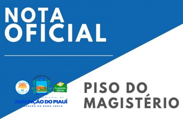 Municpio de Assuno do Piau concede reajuste salarial de 14,95% aos professores