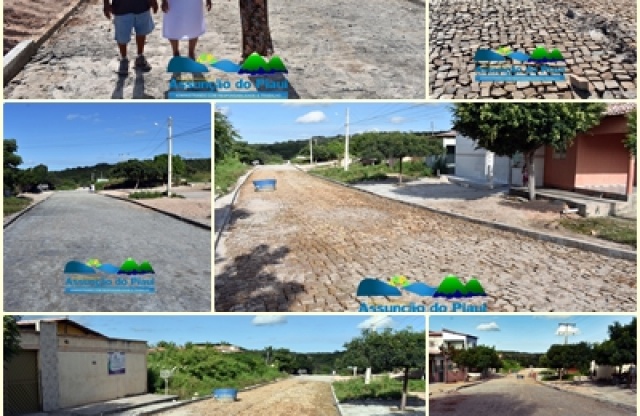 Prefeitura de Assuno do Piau d andamento a construo de calamento no municpio 