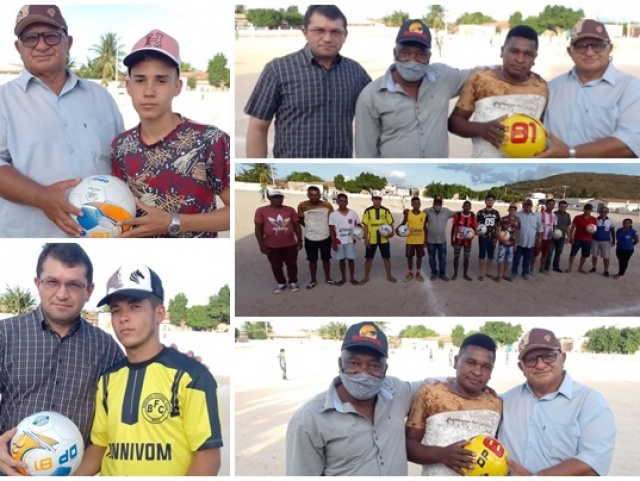 Prefeito Netinho (PSD)  realiza entrega de bolas para times do sub-15 de futebol de campo 