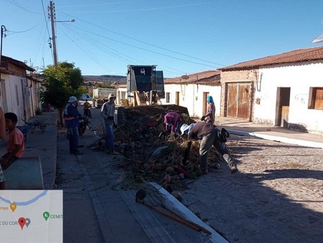 Prefeitura de Assuno do Piau realiza mutiro de limpeza  na zona urbana 