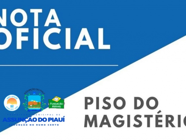 Municpio de Assuno do Piau concede reajuste salarial de 14,95% aos professores