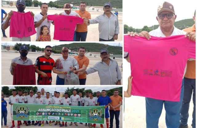 Prefeito Netinho entrega uniformes a times de futebol do município